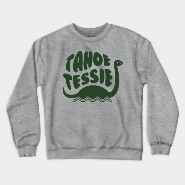 Tahoe Tessie Lake Tahoe Lake Monster California Crewneck Sweatshirt by PodDesignShop